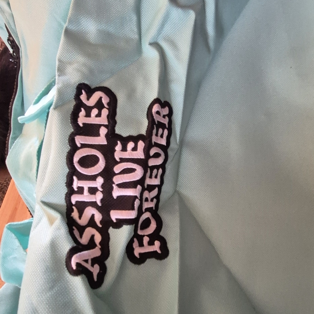 Turquoise Tote Bag with 'Walk of Shame' Patch - Picture 2 of 2